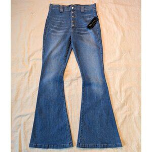 Veronica Beard Jeans Sheridan Bell Bottom Button Fly Denim Size 32 NWT USA Made
